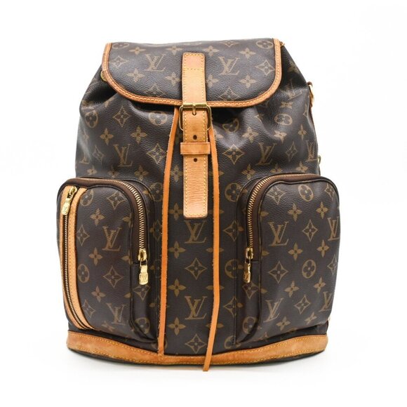 LOUIS VUITTON Brown Monogram Leather Backpack - Picture 1 of 16